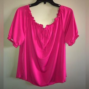 Pink off shoulder shirt